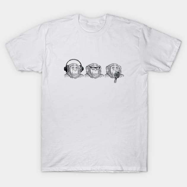 Hear Evil, See Evil, Speak Evil T-Shirt by zomboy